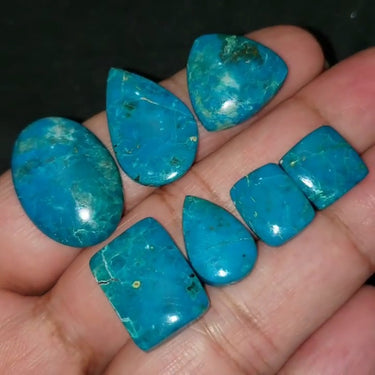 Natural Chrysocolla Cabochon Length range is 11 to 25mm
